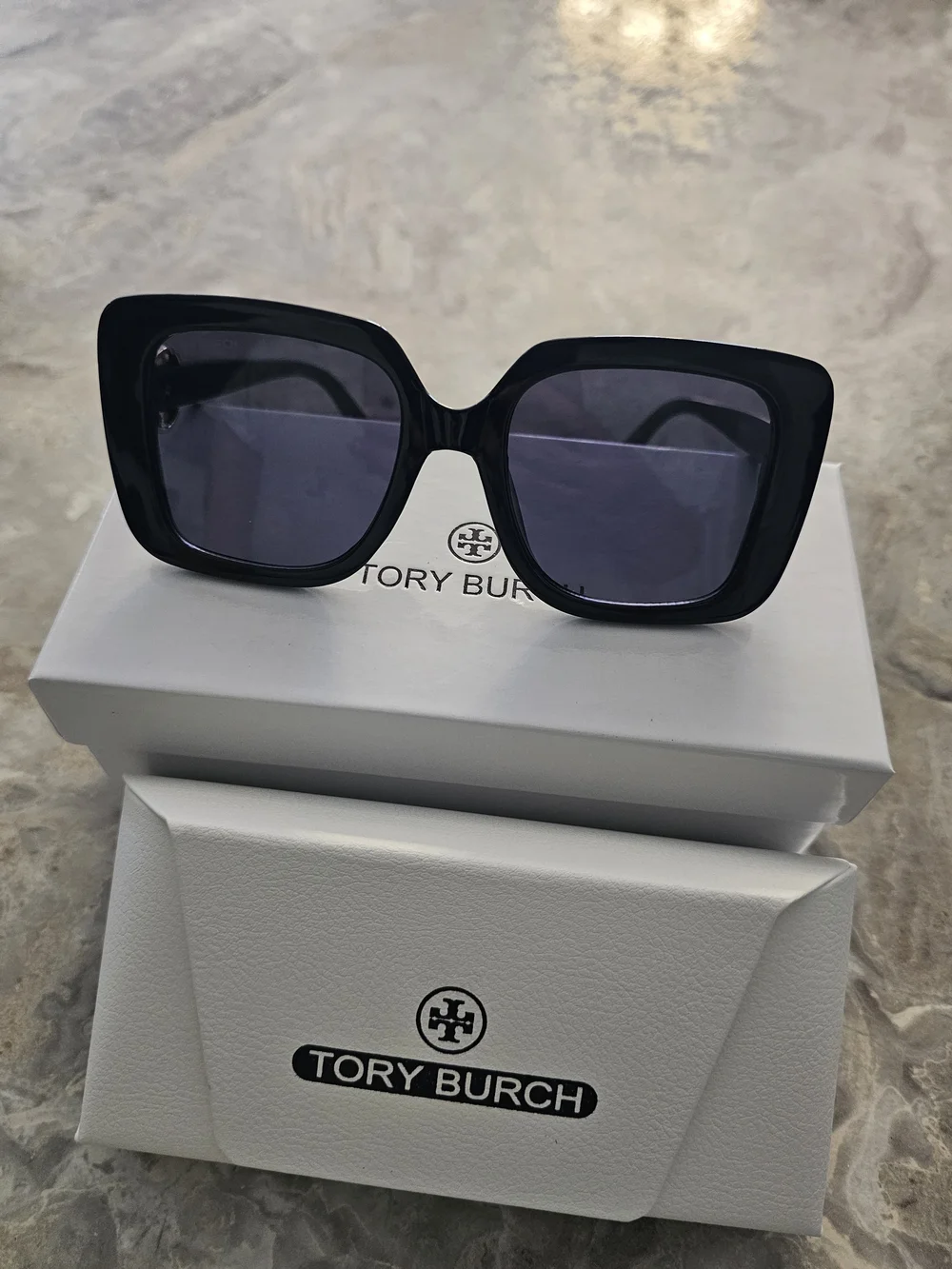 Tory Burch Black Logo Accent Sunglasses
